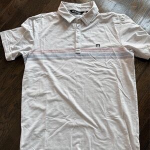 mens travis mathew chest stripe polo- M